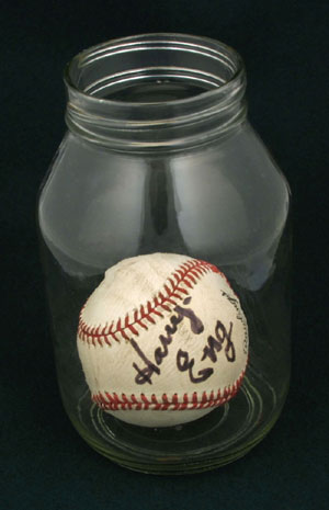 Baseball In Mayo Jar