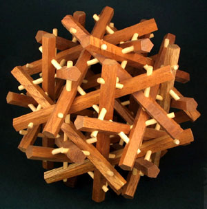 Thirty Pinned Pentagonal Sticks