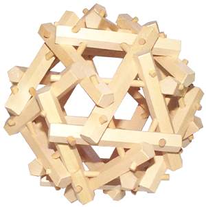 Thirty Pinned Pentagonal Sticks